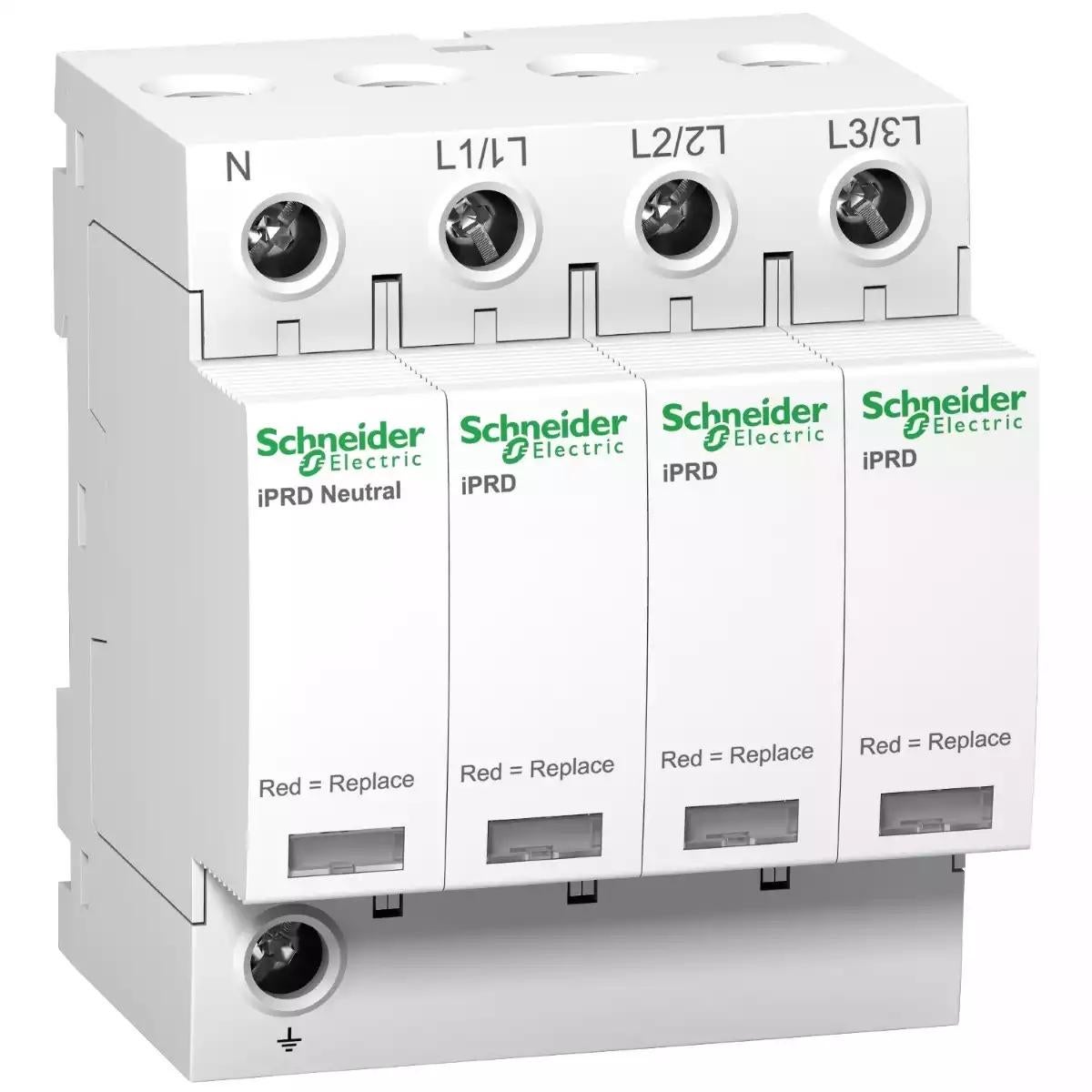 iPRD8r modular surge arrester - 3P + N - 350V - with remote transfert