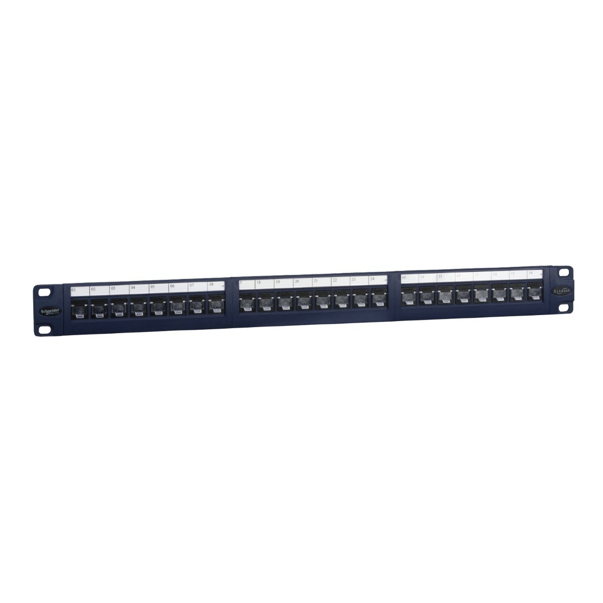 Actassi - patch panel - category 6 - UTP - 24 Port - 1U - straight loaded