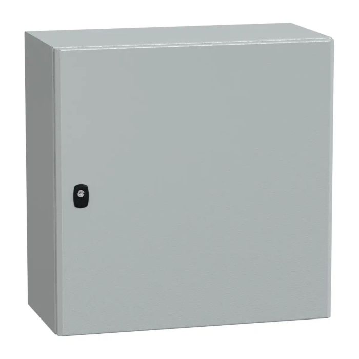 Wall mounted steel enclosure, Spacial S3D, plain door, without mounting plate, 600x600x300mm, IP66, IK10 main product photo