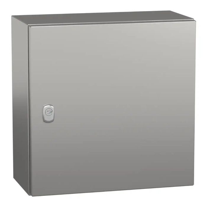 Wall mounted enclosure, Spacial S3X, stainless steel 316L, plain door, 400x400x200mm, IP66 main product photo