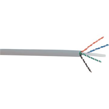 Actassi - cable - category 6 - UTP - 23 AWG - solid copper - grey - CM