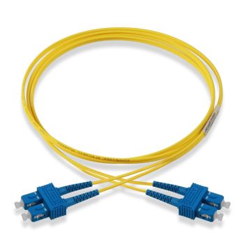 Fibre optic patch cord, Actassi, OS2, SC-SC, duplex, LSZH, 2 m