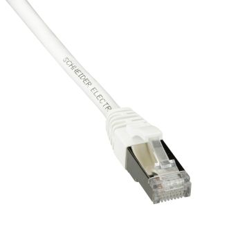 Patch cord, Actassi, Category 6A, S/FTP, PVC, 1 m, white