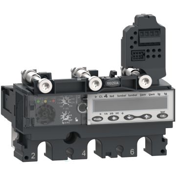 Trip unit MicroLogic 6.2 E for ComPacT NSX 250 circuit breakers, electronic, rating 250A, 3 poles 3d
