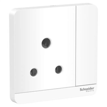 AvatarOn, switched socket, 3P, 15 A, 250 V, White