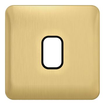 Lisse - Grid Plate - 1 module - Incl. Mounting Grid Satin Brass with Black int
