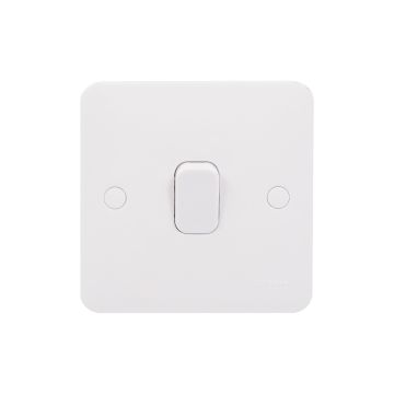 Lisse - 1-way plate switch - 1 gang - 10AX - white