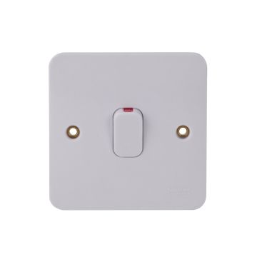 Lisse -2-pole switch with indicator lamp - 1 gang - 32A - white