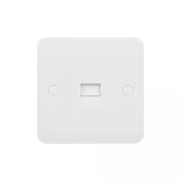 Lisse - Square edge white moulded - telephone socket - master - matt white