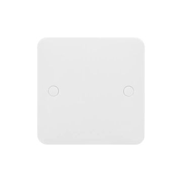 Lisse - White moulded - blank plate - 1 gang - matt white