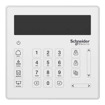 Security Expert touch sense LCD keypad, white