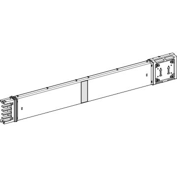 Horizontal transport length, Canalis KSC400, copper, 400A, fire barrier, made to measure 0.9-2.19m, 3L+N+PE, RAL9001