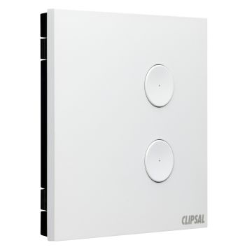 Wall Plate, C-Bus, Saturn Zen, key input unit, E-Series, 2 key, zen white