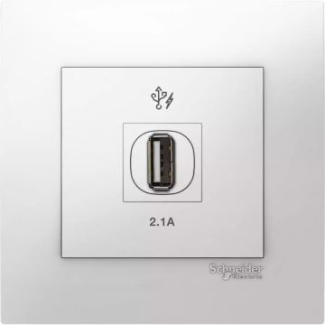Vivace - 1 x 2.1A USB Charger - White