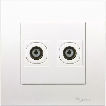 2 Gang TV Coaxial Outlet