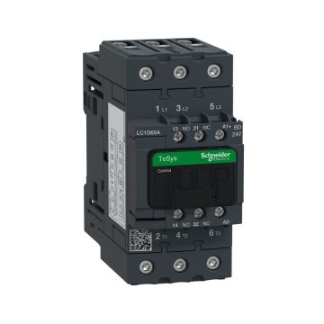 TeSys D contactor - 3P(3 NO) - AC-3 - <= 440 V 65 A - 24 V DC standard coil