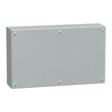 Metal industrial box plain door H300xW500xD120 IP66 IK10 RAL 7035