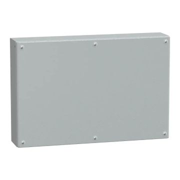 Metal industrial box plain door H400xW600xD120 IP66 IK10 RAL 7035