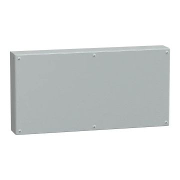 Metal industrial box plain door H400xW800xD120 IP66 IK10 RAL 7035