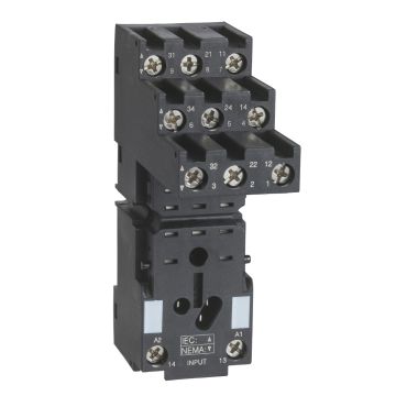 Harmony, Socket, for RXM3 relays, screw connectors, separate contact