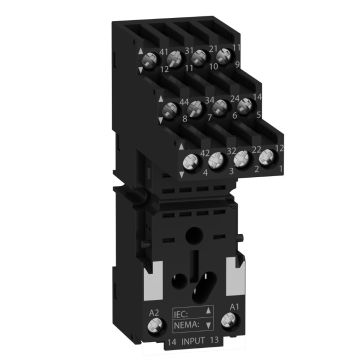 Harmony, Socket, for RXM2/RXM4 relays, screw connectors, separate contact