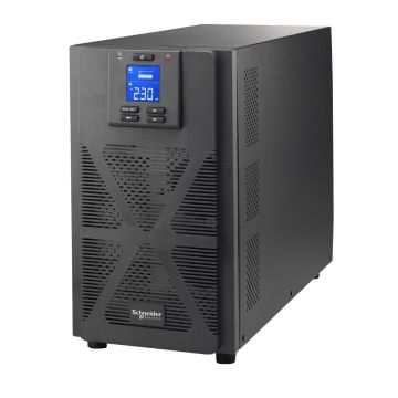 Easy UPS 1 Ph On-Line, 3kVA, Tower, 230V, 6x IEC C13 + 1x IEC C19 outlets, Intelligent Card Slot, LCD