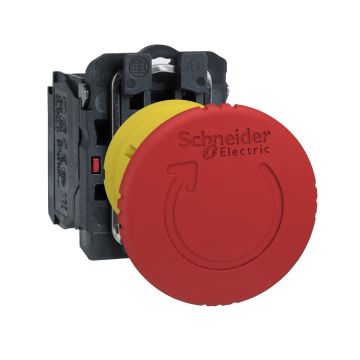 red Ã˜40 Emergency stop, switching off pushbutton Ã˜22 latching turn release 1NC