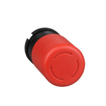red Ã˜30 Emergency stop, switching off head trigger and latching turn release