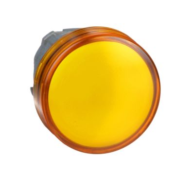 orange pilot light head Ã˜22 with plain lens for integral LED