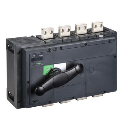 switch disconnector, Compact INS1600 , 1600 A, standard version with black rotary handle, 4 poles