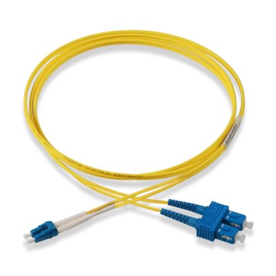 Fibre optic patch cord, Actassi, OS2, SC-LC, duplex, LSZH, 10 m