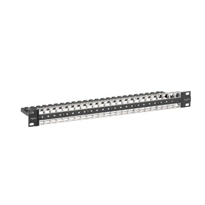 Patch panel, Actassi, 48 ports, 1U, straight, unloaded
