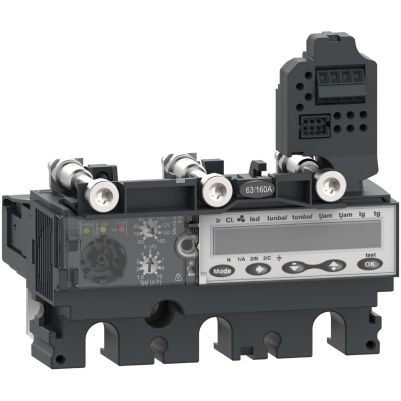 Trip unit MicroLogic 5.2 E for ComPacT NSX 160/250 circuit breakers, electronic, rating 160A, 3 poles 3d