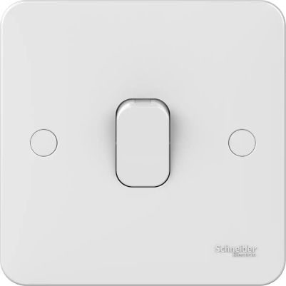 Lisse - 1-way plate switch - without instructions - 1 gang - 10AX - white