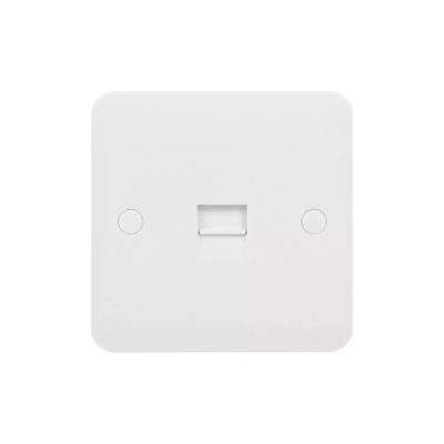 Lisse - Square edge white moulded - telephone socket - master - matt white