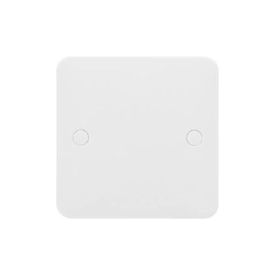 Lisse - White moulded - blank plate - 1 gang - matt white