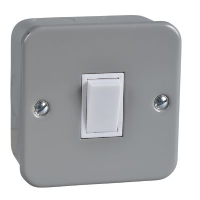Exclusive - intermediate plate switch - 1 gang - 10 AX - grey