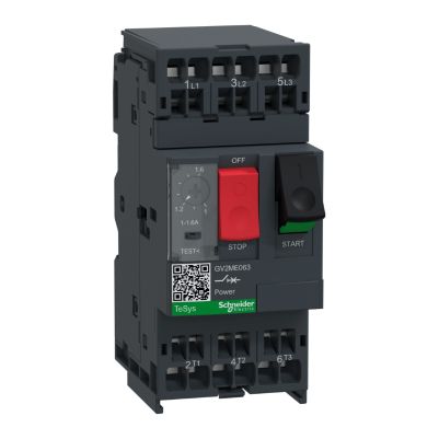 Motor circuit breaker, TeSys Deca, 3P, 1 to 1.6A, thermal magnetic, spring terminals