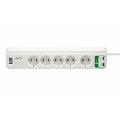 APC Home/Office SurgeArrest 5 outlets with 5V, 2.4A 2 port USB charger 230V Germany