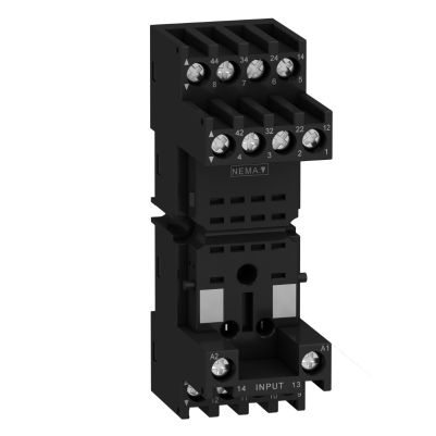 Socket, Harmony, for RXM2 RXM4 relays, screw connectors, mixed contact