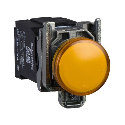 orange complete pilot light Ã˜22 plain lens with integral LED 400V