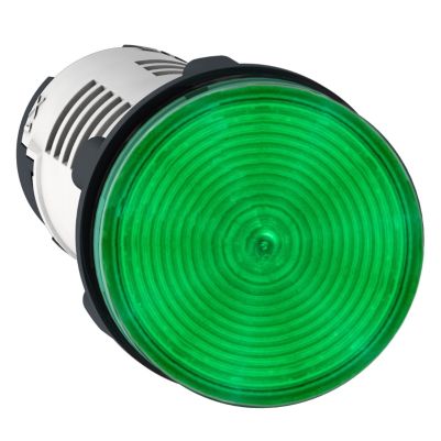 Monolithic pilot light, plastic, green, Ã˜22, integral LED, 230â€¦240 V AC
