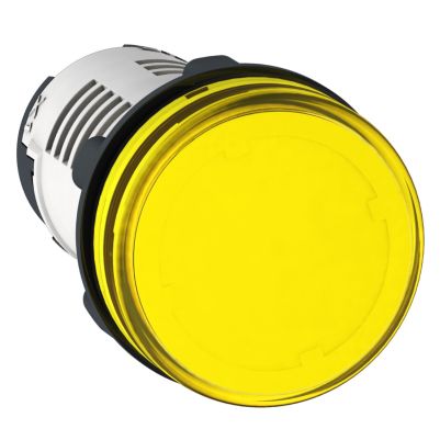 Monolithic pilot light, plastic, yellow, Ã˜22, integral LED, 230â€¦240 V AC