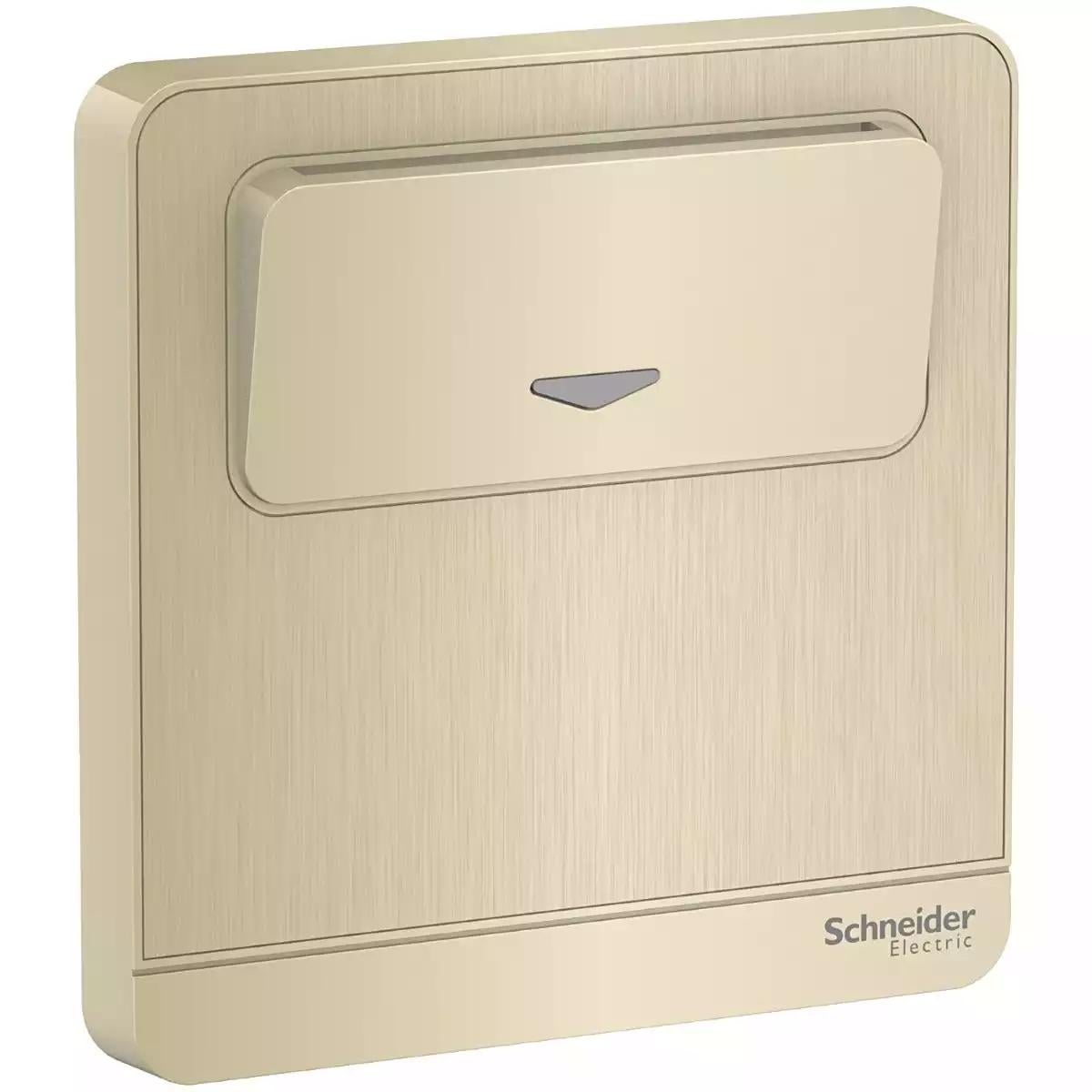 AvatarOn, card switch, 16 A, 250 V, Metal Gold Hairline