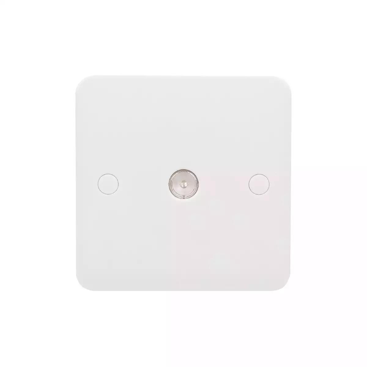 Lisse Square edge white moulded - TV/FM socket