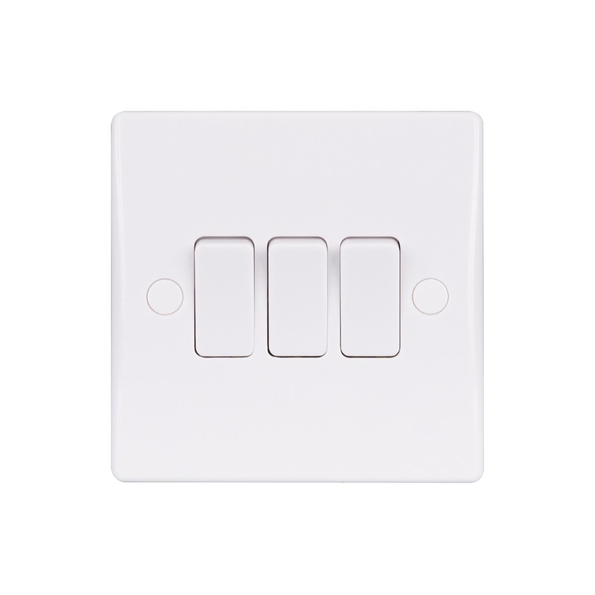 Ultimate Slimline - 2-way plate switch - 3 gangs - white