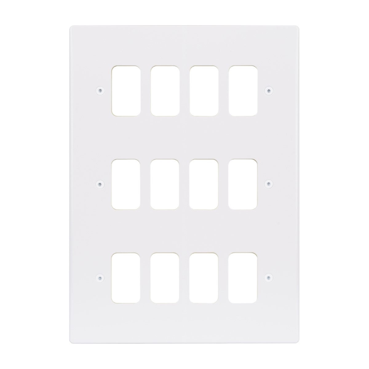 Ultimate - flat plate Grid system - 12 gangs - frame - white