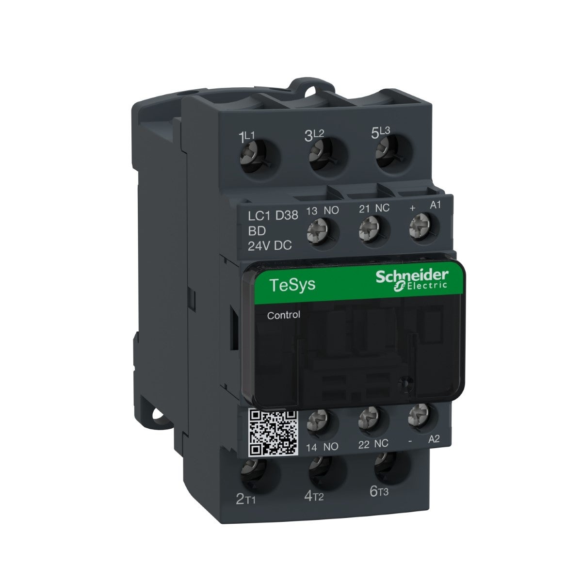 TeSys D contactor - 3P(3 NO) - AC-3 - <= 440 V 38 A - 24 V DC standard coil