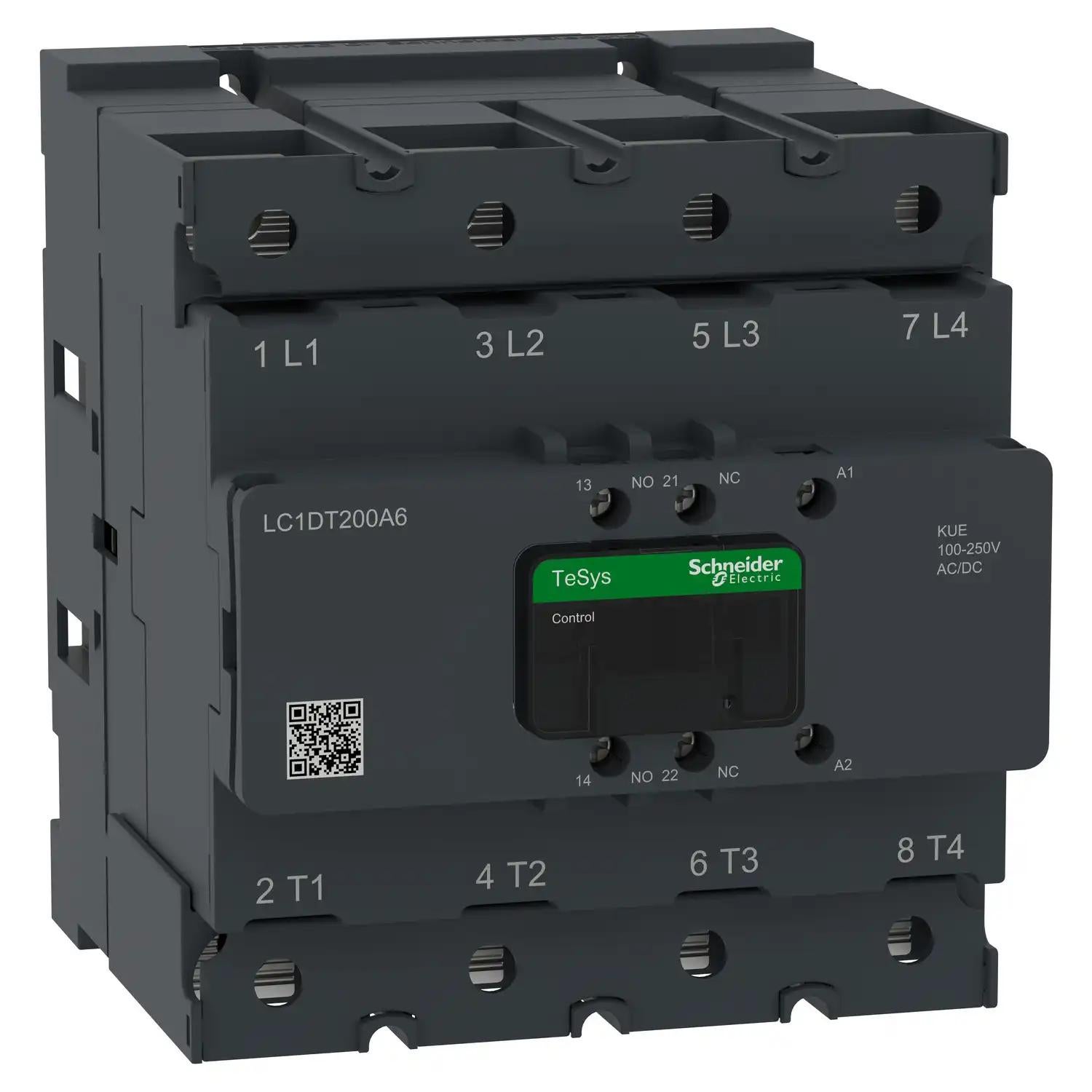 Contactor Deca 200A 4P 100-250V ACDC Lug