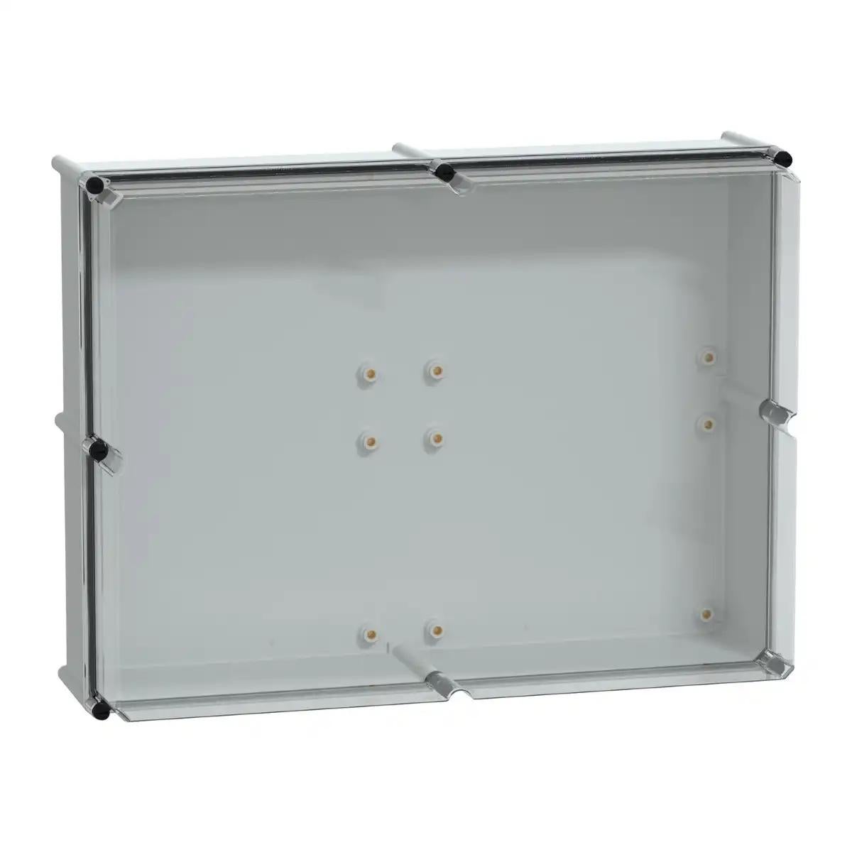 PLS box, polyester rear, transparent PC cover IP66 54x72x23cm